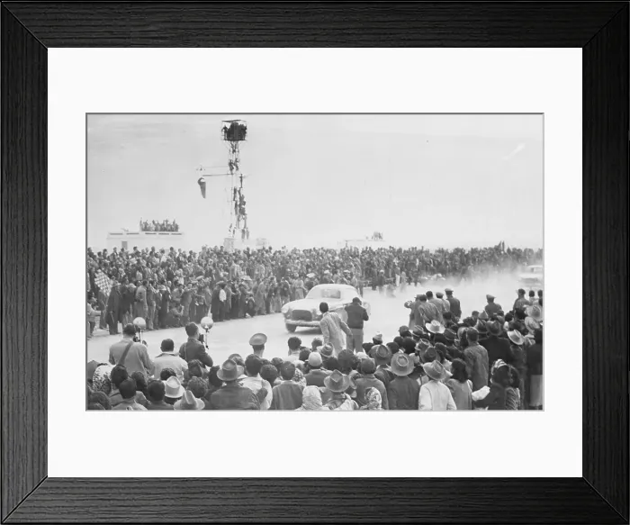 Framed Print : Piero Taruffi Crossing Finish Framed Print : Piero Taruffi Crossing Finish
