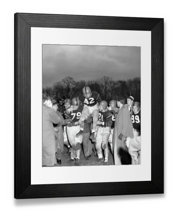 Framed Print : Champ Carried by Teammates Framed Print : Champ Carried by Teammates