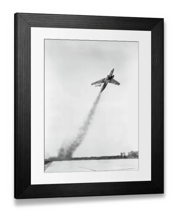Framed Print : Jet Plane Shown In Steep Takeoff Framed Print : Jet Plane Shown In Steep Takeoff