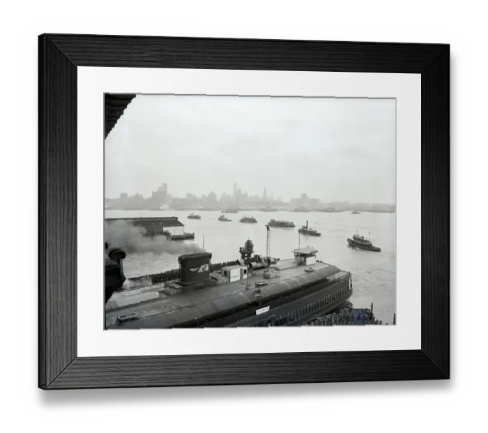 Framed Print : Boats In Water During Evacuation Drill Framed Print : Boats In Water During Evacuation Drill