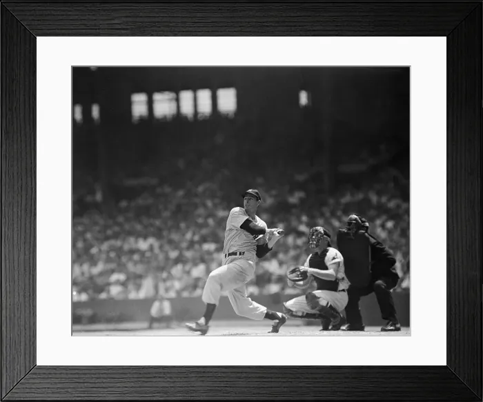 Framed Print : Joe Dimaggio Swinging A Bat Framed Print : Joe Dimaggio Swinging A Bat