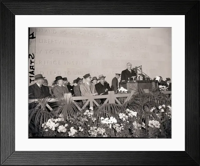 Framed Print : Officials at War Memorial Dedication Framed Print : Officials at War Memorial Dedication