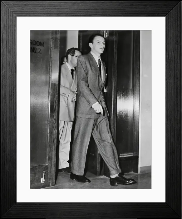 Framed Print : Frank Sinatra Walking from Court Proceedings Framed Print : Frank Sinatra Walking from Court Proceedings