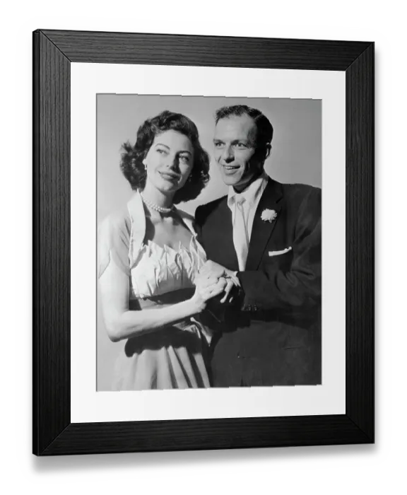 Framed Print : Portrait of Frank Sinatra and Ava Gardner Framed Print : Portrait of Frank Sinatra and Ava Gardner