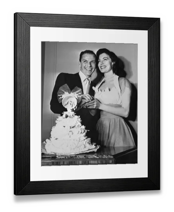 Framed Print : Frank Sinatra and Ava Gardner at Wedding Framed Print : Frank Sinatra and Ava Gardner at Wedding