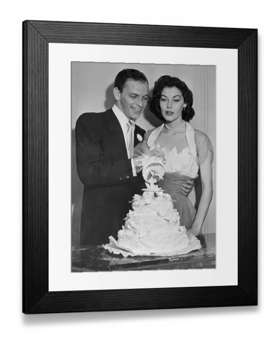 Framed Print : Ava Gardner And Frank Sinatra Wedding