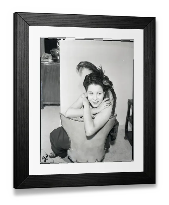 Framed Print : Marva Louis Seated With Arms Crossed Framed Print : Marva Louis Seated With Arms Crossed