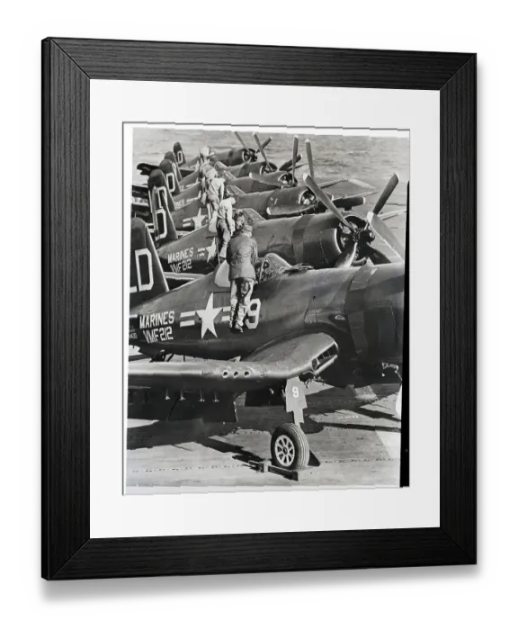 Framed Print : Pilots Check Plane Cockpit Harnesses