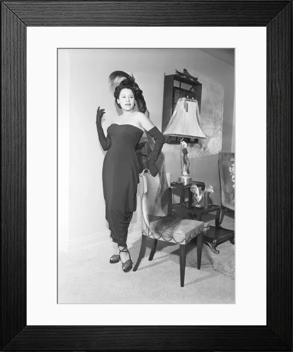 Framed Print : Marva Louis Standing In Strapless Dress Framed Print : Marva Louis Standing In Strapless Dress