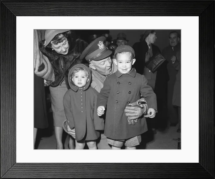 Framed Print : Eisenhower Whispers Into Grandchild'S Ea Framed Print : Eisenhower Whispers Into Grandchild'S Ea