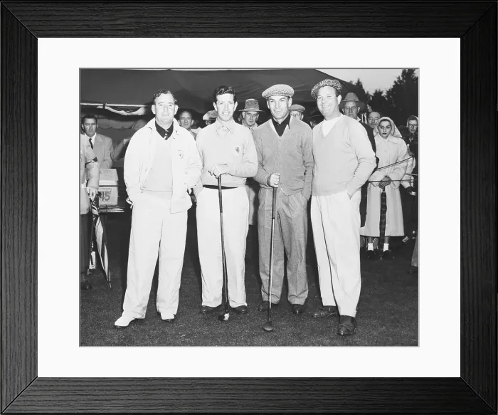Framed Print : Ben Hogan Posed with Other Golfers Framed Print : Ben Hogan Posed with Other Golfers