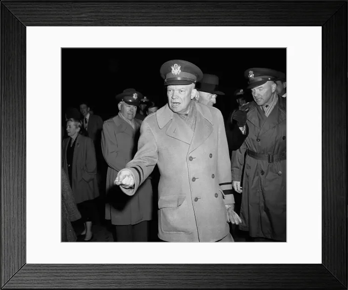 Framed Print : Dwight D. Eisenhower Gesturing & Talking