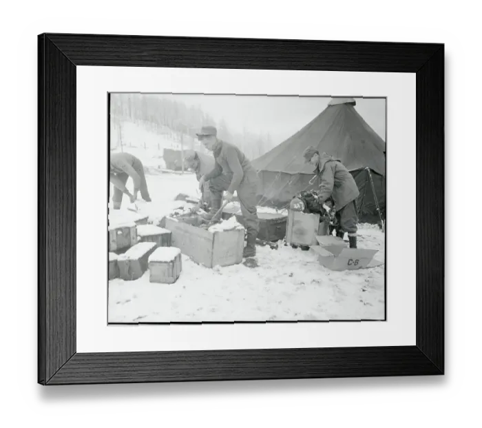 Framed Print : Soldiers Unpacking Gear Framed Print : Soldiers Unpacking Gear