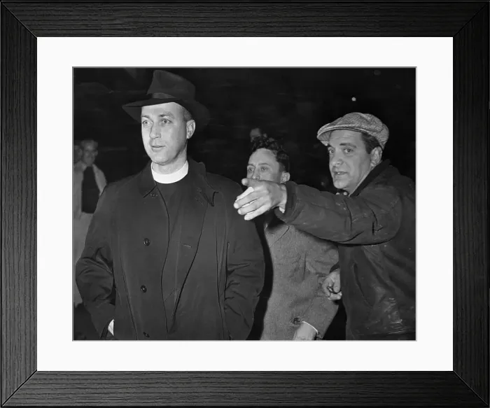 Framed Print : Father John M. Corridan with Labor Strikers Framed Print : Father John M. Corridan with Labor Strikers