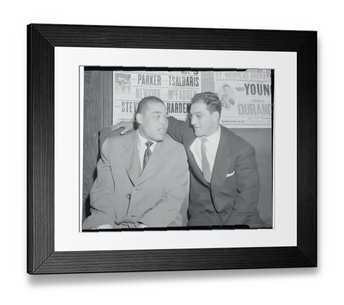 Framed Print : Joe Louis and Rocky Marciano Conversing Framed Print : Joe Louis and Rocky Marciano Conversing