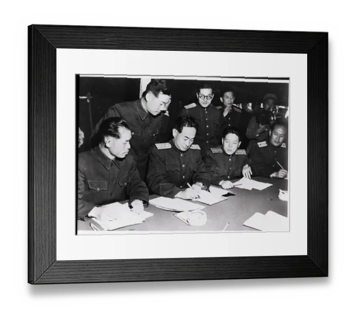 Framed Print : Communist Representatives Sign Agreement Framed Print : Communist Representatives Sign Agreement