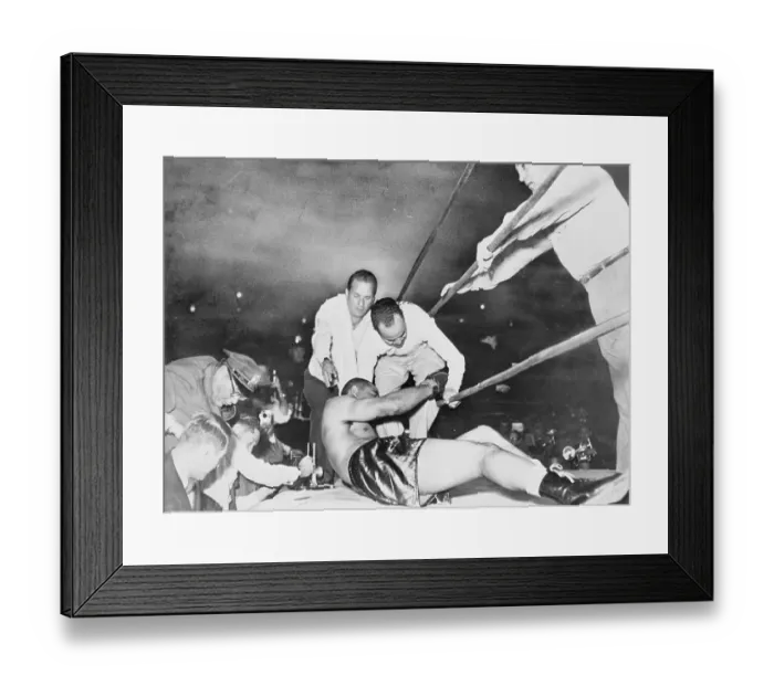 Framed Print : Joe Louis Scrambling in the Ring During Match Framed Print : Joe Louis Scrambling in the Ring During Match