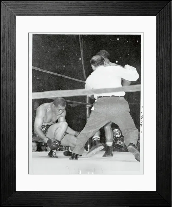 Framed Print : Joe Louis Being Knocked Through Ropes Framed Print : Joe Louis Being Knocked Through Ropes