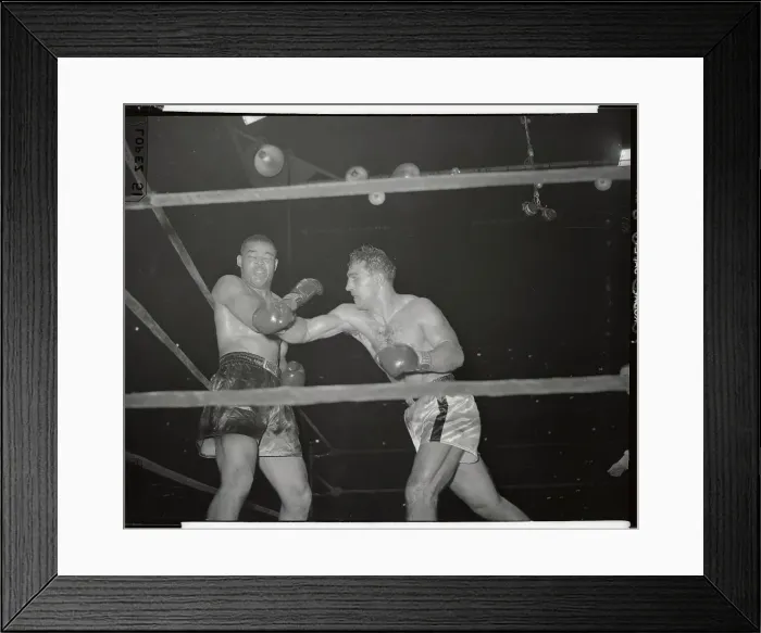 Framed Print : Joe Louis Reeling from a Punch by Rocky Marciano Framed Print : Joe Louis Reeling from a Punch by Rocky Marciano