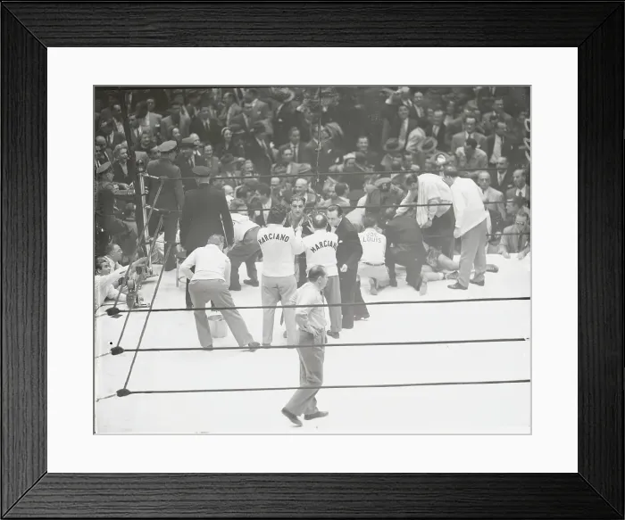 Framed Print : Crowd Surrounding Fighters After Match Framed Print : Crowd Surrounding Fighters After Match