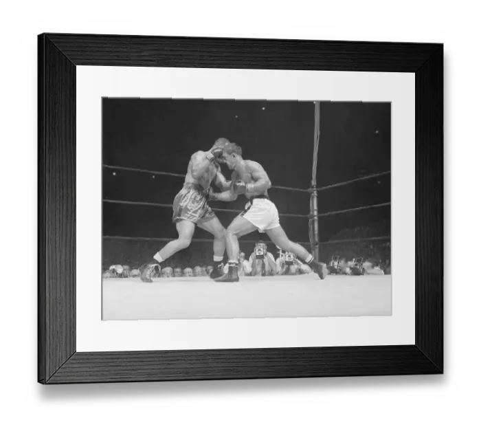 Framed Print : Marciano Punching Joe Louis Framed Print : Marciano Punching Joe Louis