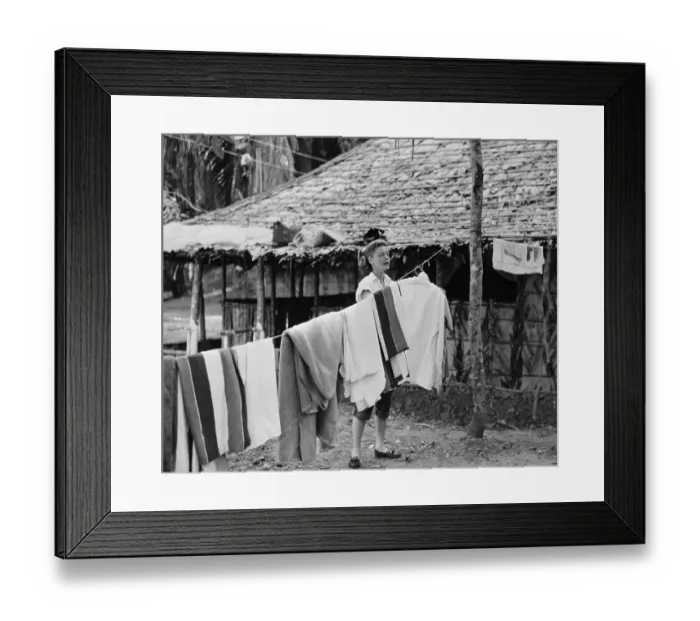 Framed Print : Lauren Bacall Hanging Clothes on Clothesline Framed Print : Lauren Bacall Hanging Clothes on Clothesline