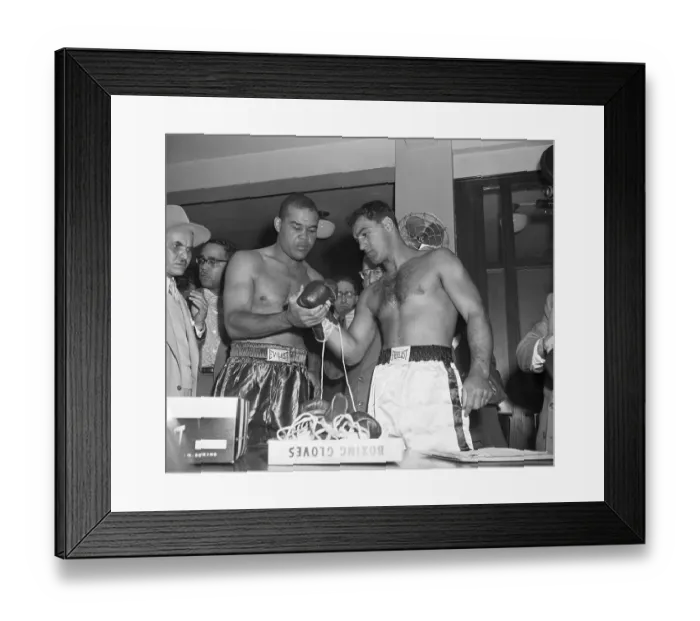 Framed Print : Rocky Marciano Feeling Glove Framed Print : Rocky Marciano Feeling Glove