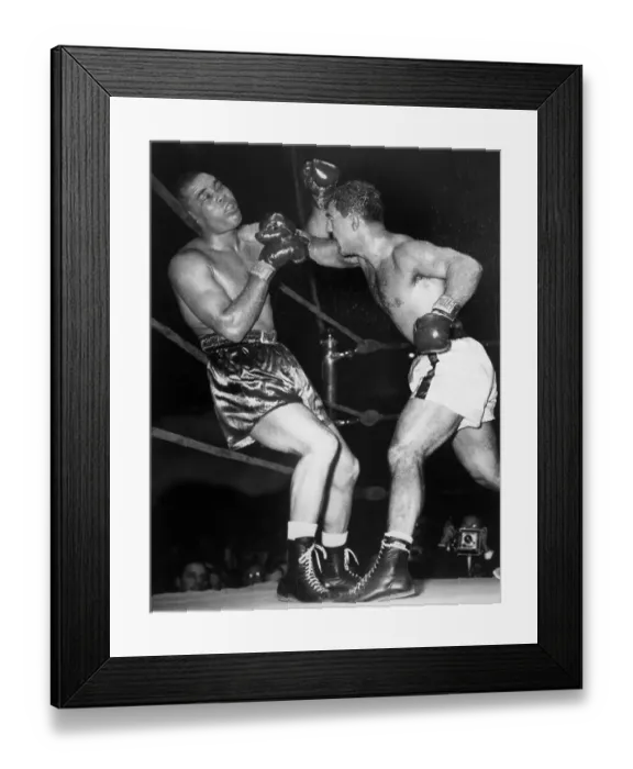 Framed Print : Rocky Marciano Knocking Out Joe Louis Framed Print : Rocky Marciano Knocking Out Joe Louis
