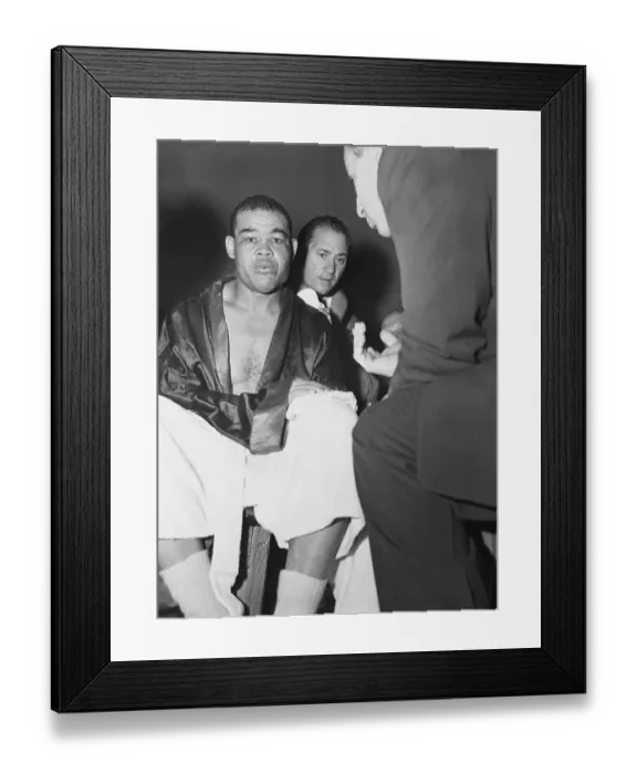 Framed Print : Downtrodden Joe Louis in His Dressing Room Framed Print : Downtrodden Joe Louis in His Dressing Room