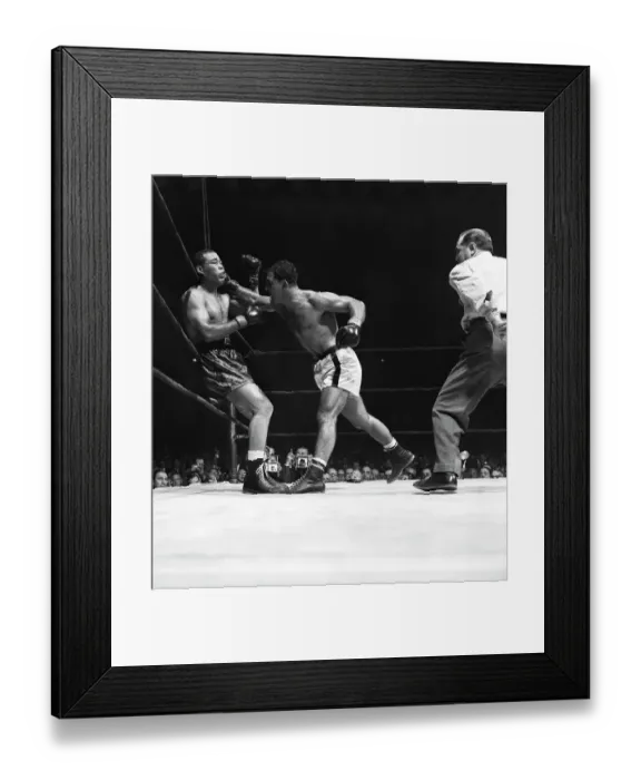 Framed Print : Marciano And Louis Fight Framed Print : Marciano And Louis Fight