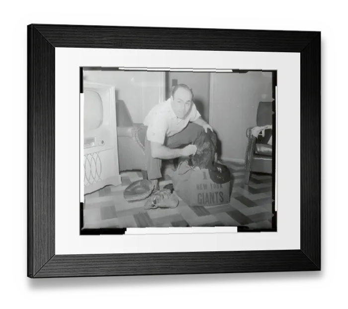 Framed Print : Joe Garagiola Searching in His Baseball Grip Framed Print : Joe Garagiola Searching in His Baseball Grip