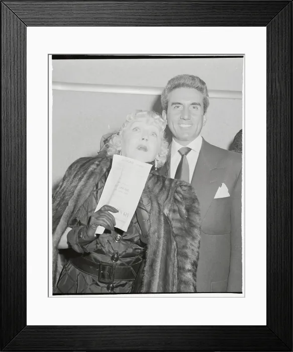 Framed Print : Mae Murray and Chuck Pape Attending Performance Framed Print : Mae Murray and Chuck Pape Attending Performance