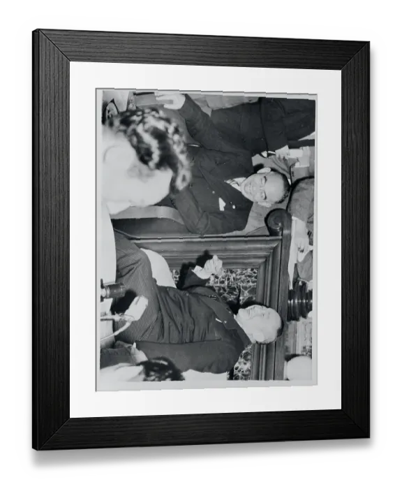 Framed Print : Yoshida Holding 1951 Press Conference Framed Print : Yoshida Holding 1951 Press Conference