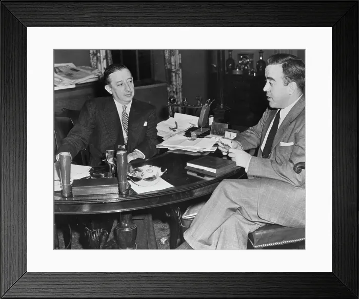 Framed Print : Billy Rose and Journal American Radio's Jack O'Brian Framed Print : Billy Rose and Journal American Radio's Jack O'Brian