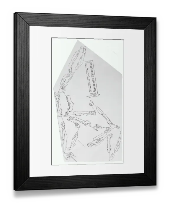 Framed Print : Layout of Golf Club in Pinehurst, North Carolina Framed Print : Layout of Golf Club in Pinehurst, North Carolina