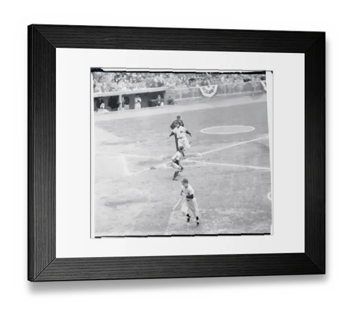 Framed Print : Jerry Coleman Scoring Run Framed Print : Jerry Coleman Scoring Run