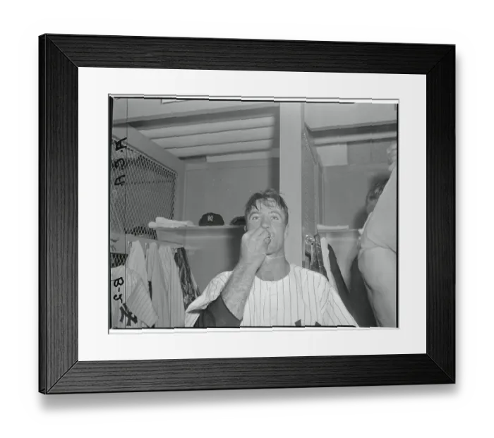 Framed Print : Hank Bauer Kissing His Fingers Framed Print : Hank Bauer Kissing His Fingers