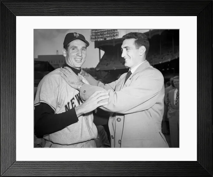 Framed Print : Bobby Thomson and Ralph Branca