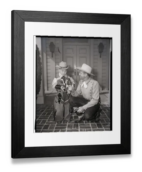 Framed Print : Japanese-American Boy With Gene Autry Framed Print : Japanese-American Boy With Gene Autry