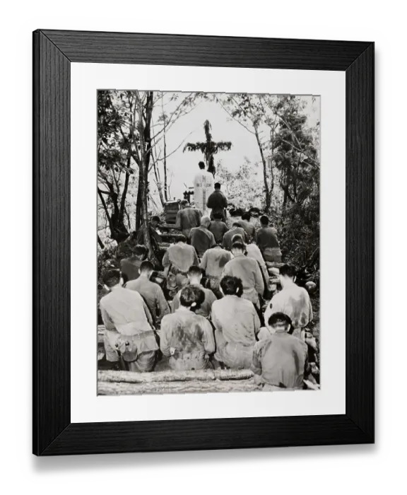 Framed Print : Outdoor Mass During Korean War Framed Print : Outdoor Mass During Korean War