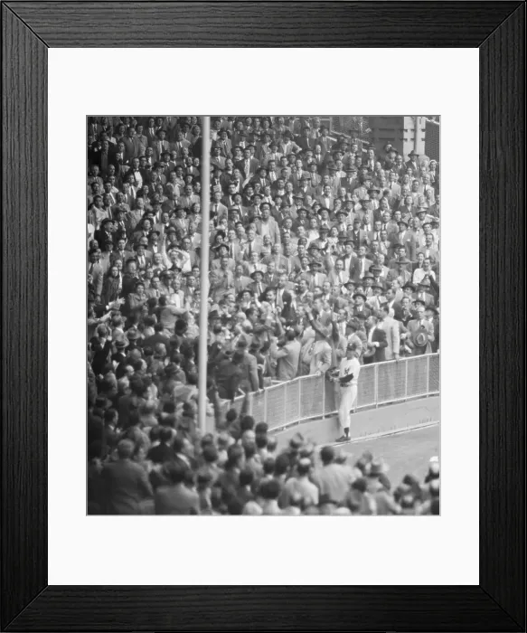 Framed Print : Hank Bauer Watching Home Run Ball Framed Print : Hank Bauer Watching Home Run Ball