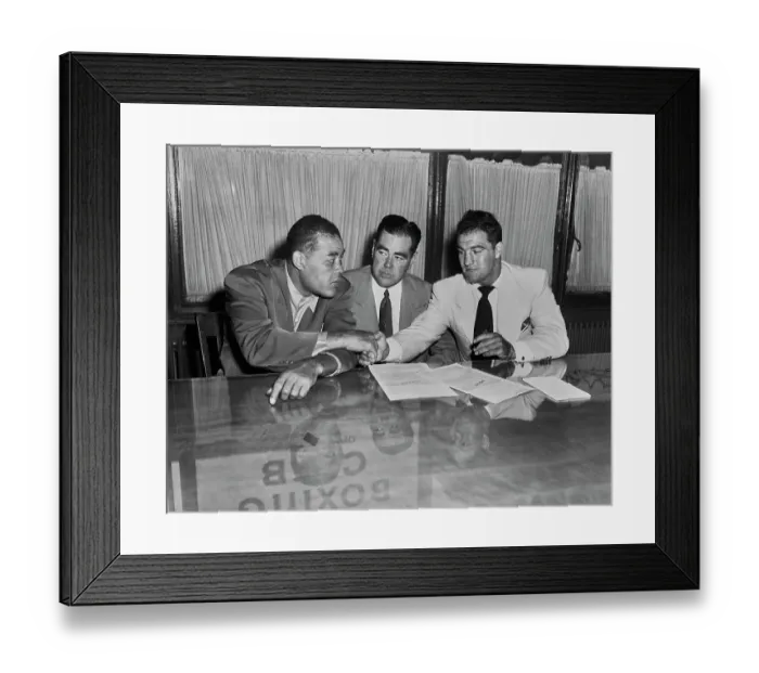 Framed Print : Joe Louis, James D Norris And Rocky Marciano Framed Print : Joe Louis, James D Norris And Rocky Marciano