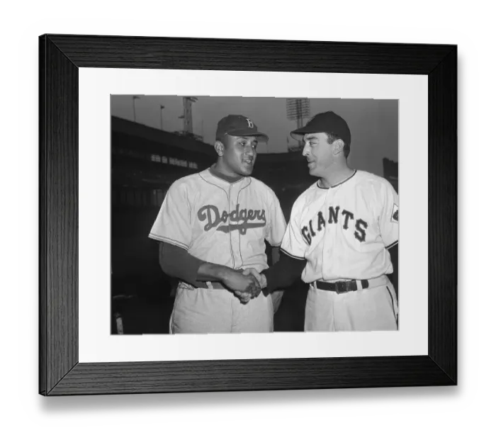 Framed Print : Baseball Players Shaking Hands Before Game Framed Print : Baseball Players Shaking Hands Before Game
