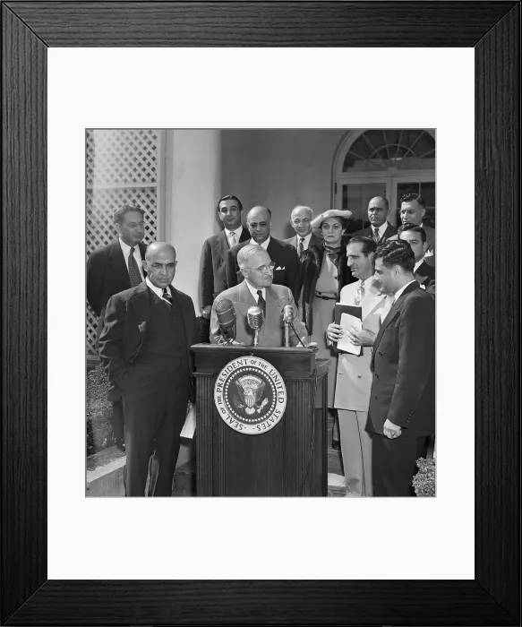 Framed Print : President Truman Receives Leaders Framed Print : President Truman Receives Leaders