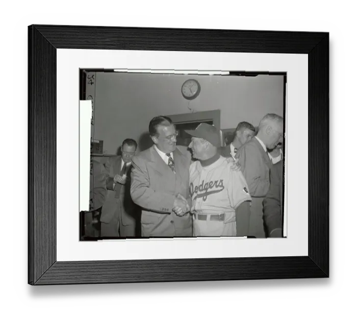 Framed Print : Walter O'Malley and Chuck Dressen Shaking Hands Framed Print : Walter O'Malley and Chuck Dressen Shaking Hands
