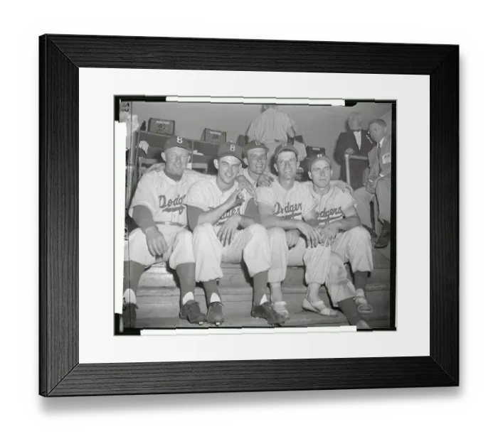 Framed Print : Some Dodger Baseball Players in Dressing Room Framed Print : Some Dodger Baseball Players in Dressing Room