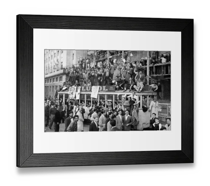 Framed Print : Peron Supporters Commandeer Streetcar Framed Print : Peron Supporters Commandeer Streetcar