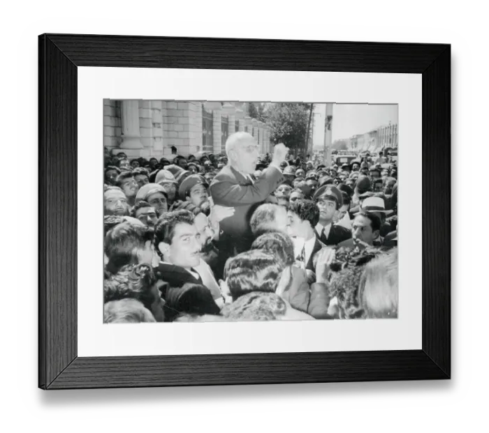 Framed Print : Mohammed Mossadegh Addressing A Mob Framed Print : Mohammed Mossadegh Addressing A Mob