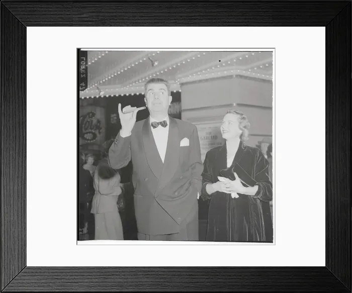 Framed Print : Ken Murray Posing with His Wife