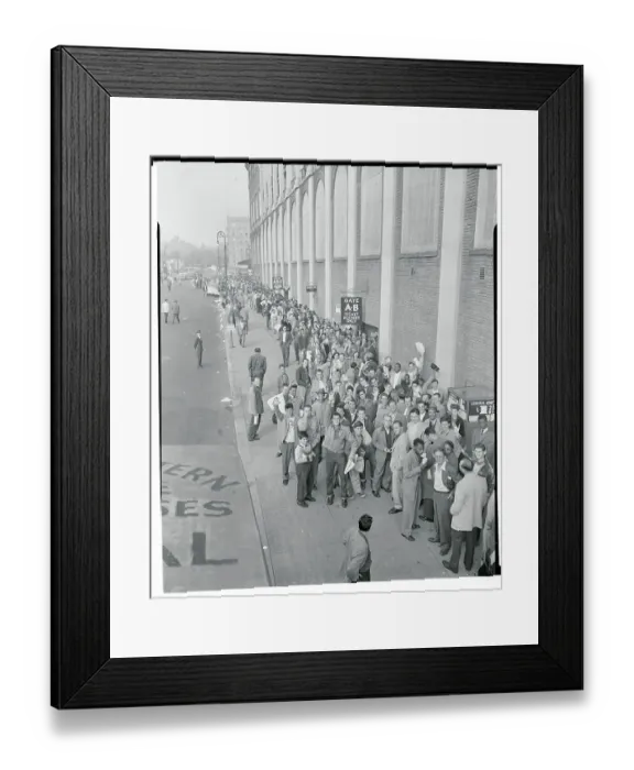 Framed Print : People Standing in Line Framed Print : People Standing in Line